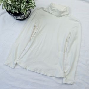 Ivory Long Sleeve Basic Turtleneck
